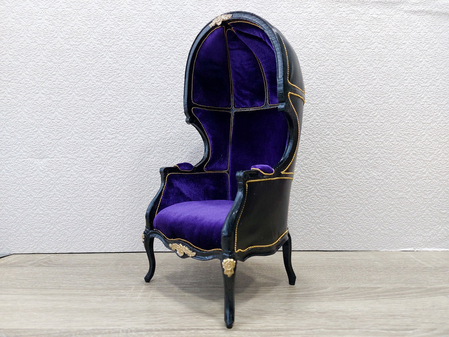 Versaille dome chair, black & purple