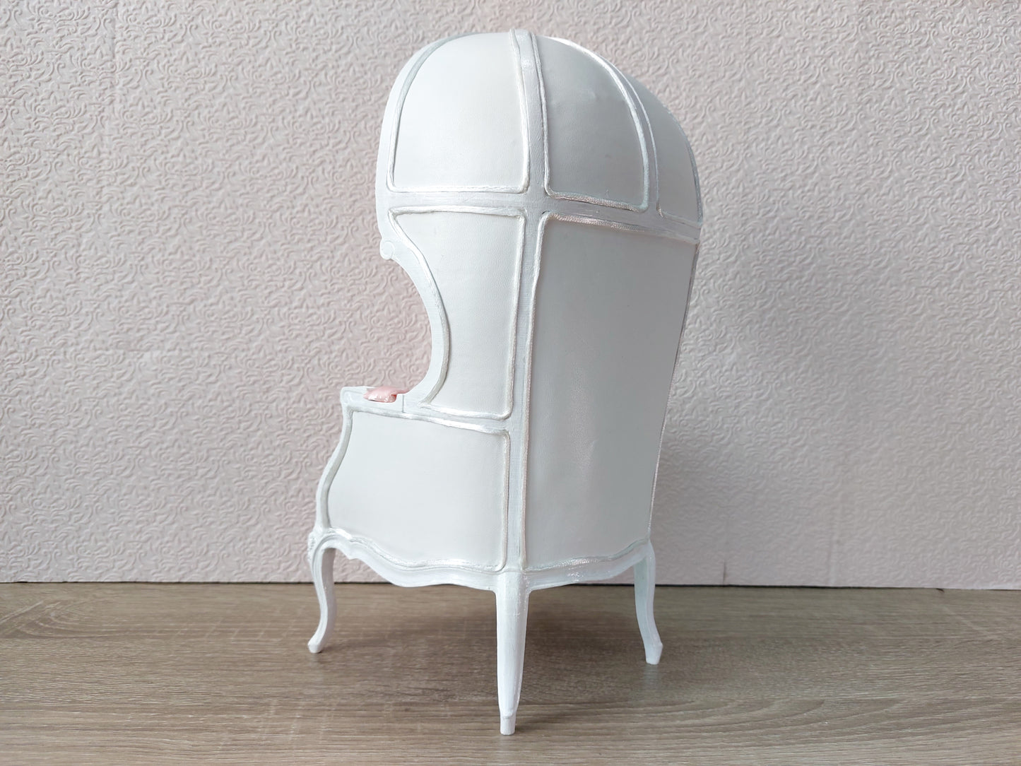Versaille dome chair, white & pale pink