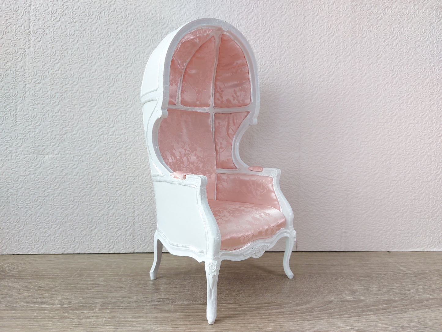 Versaille dome chair, white & pale pink