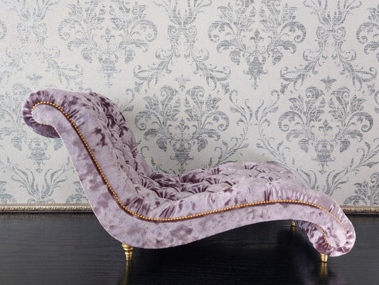 Reserved - Chaise lounge wave for Pasha Original, doll posing stand gold & purple