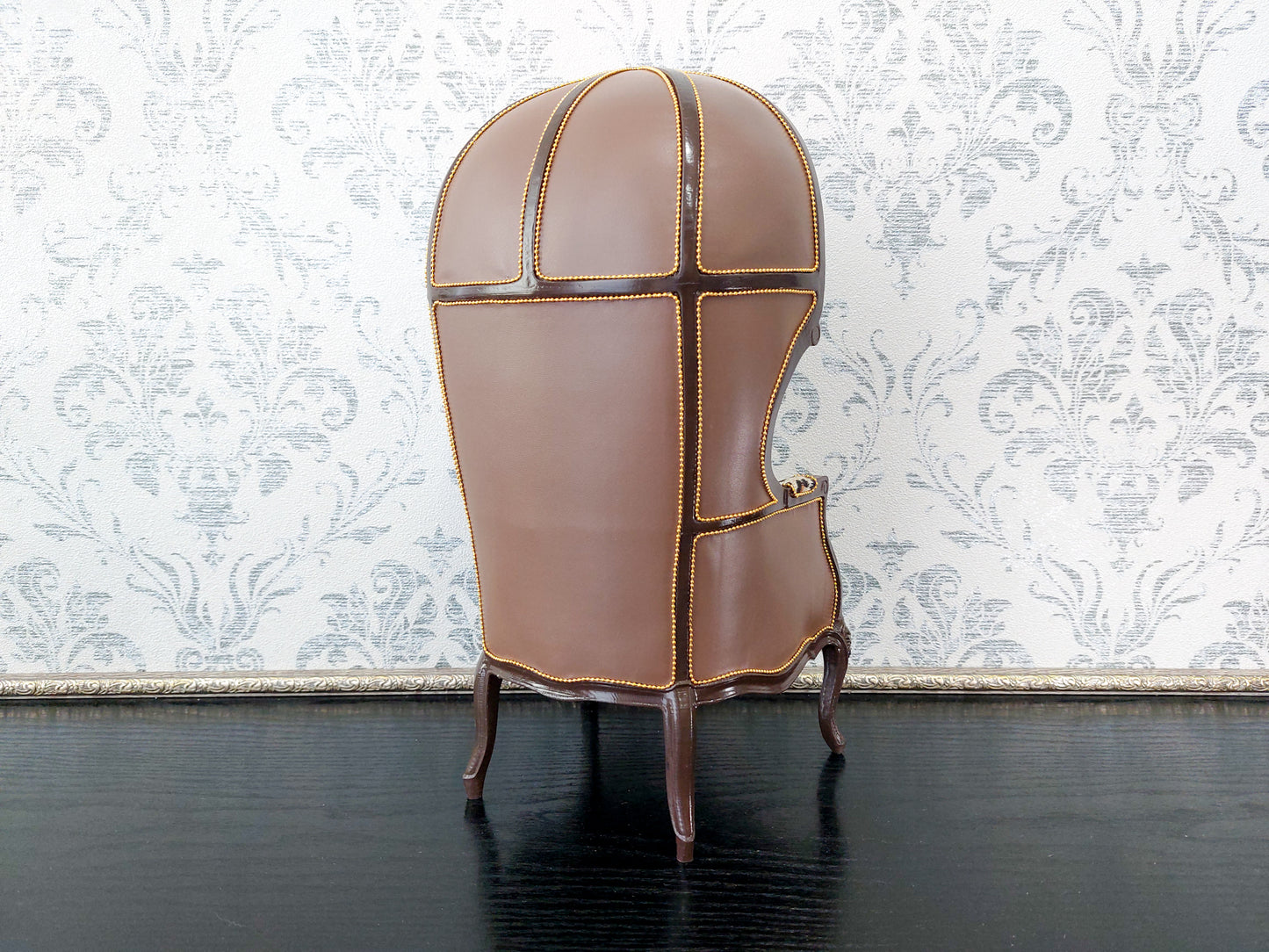 Versaille dome chair, brown & leopard print