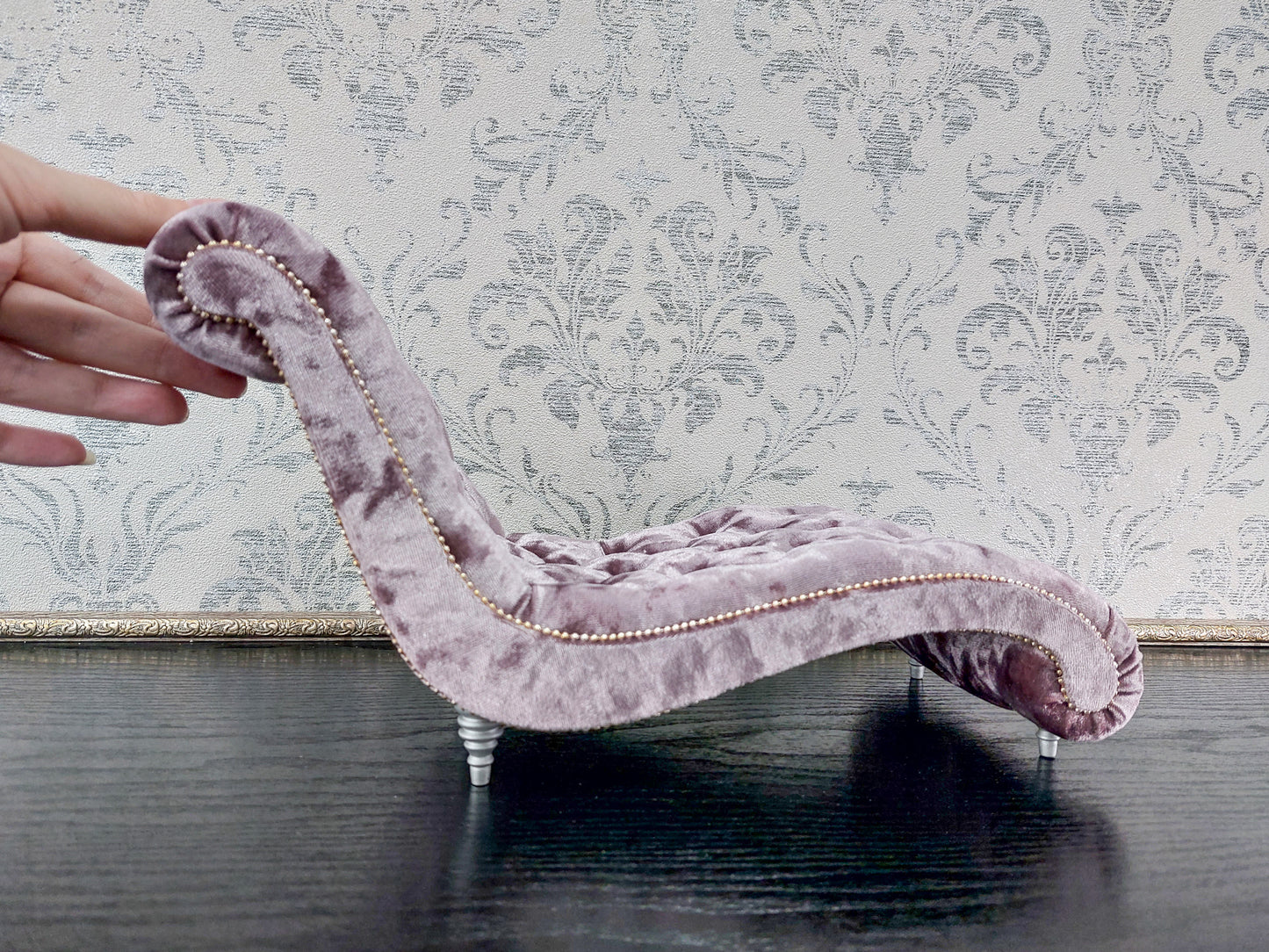 Chaise lounge Wave mauve