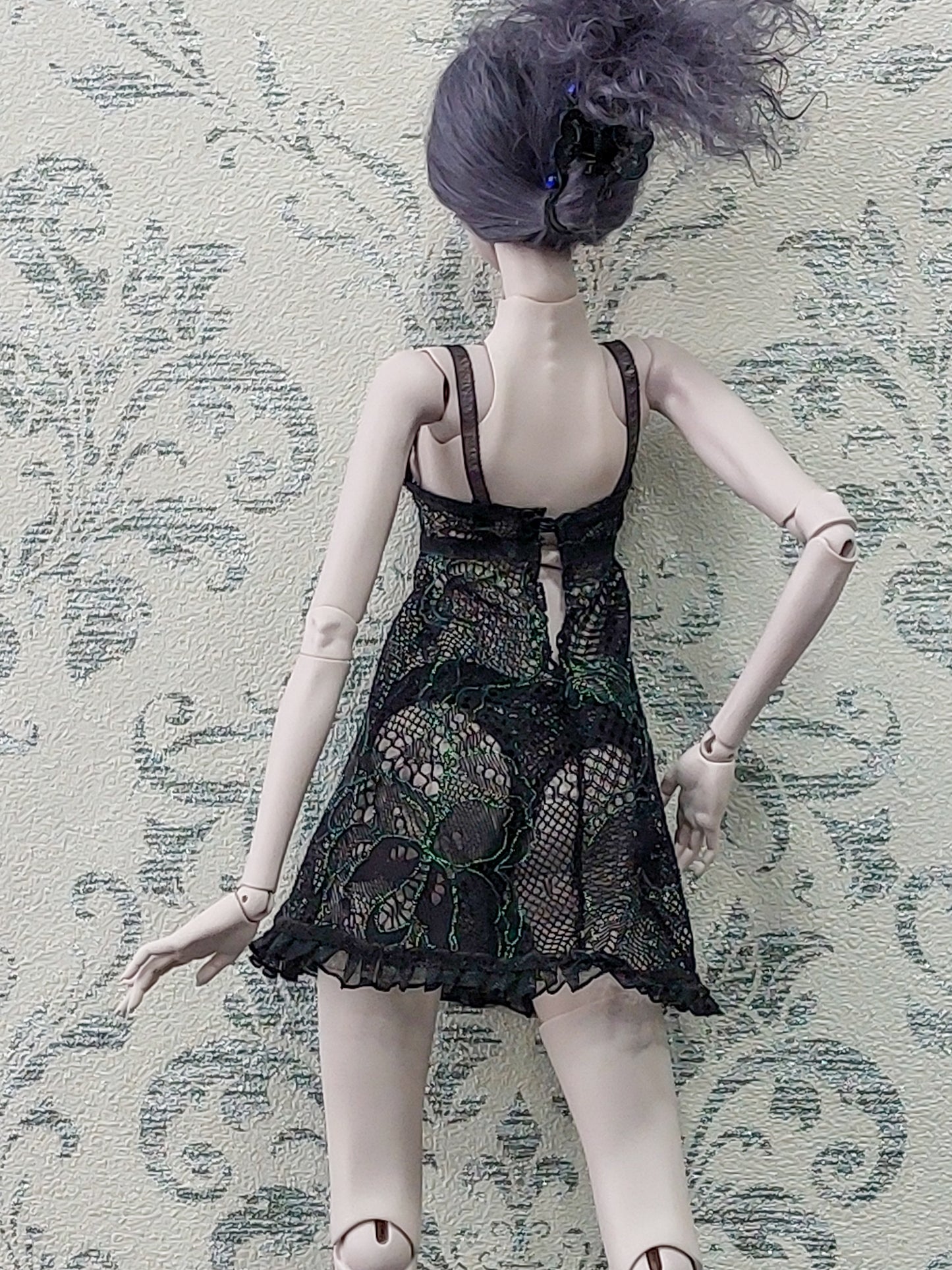 Lingerie, nightie and panties, black