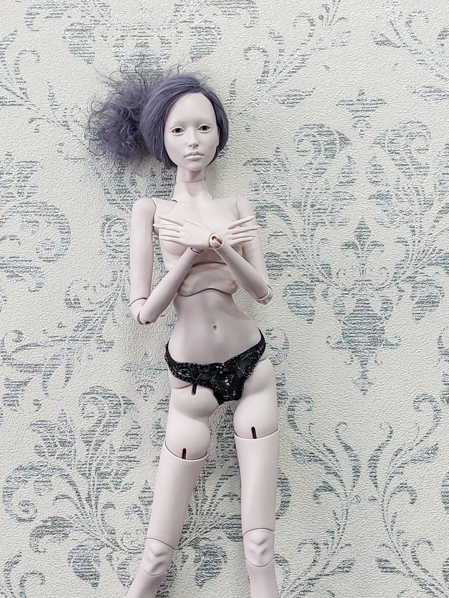 Lingerie, nightie and panties, black