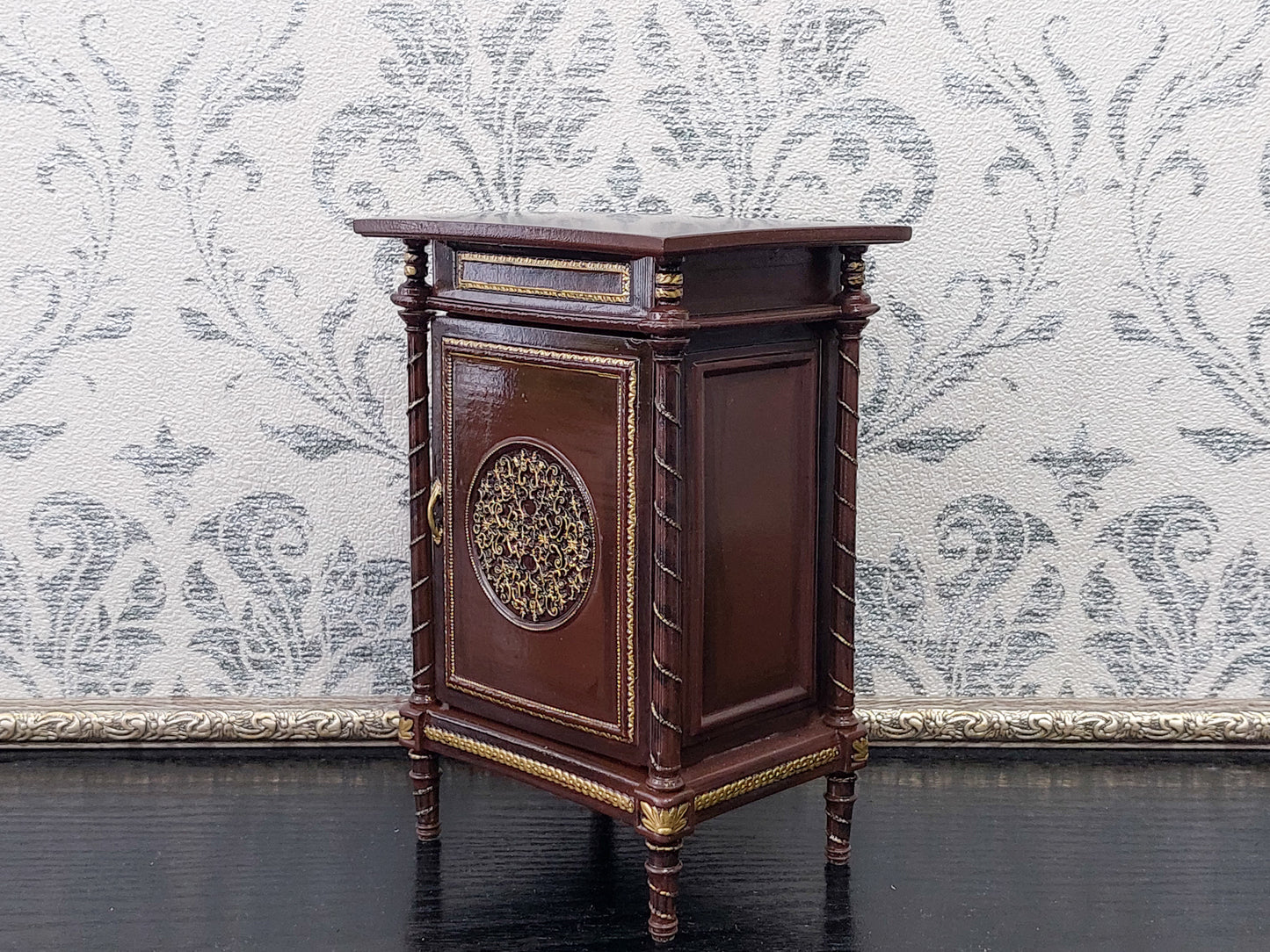 Bedside table for dolls, brown