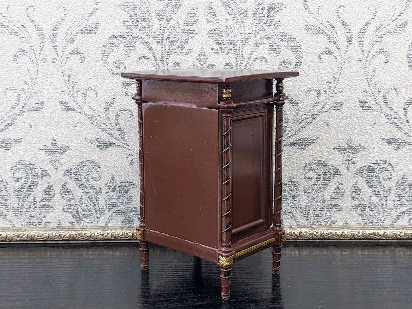 Bedside table for dolls, brown