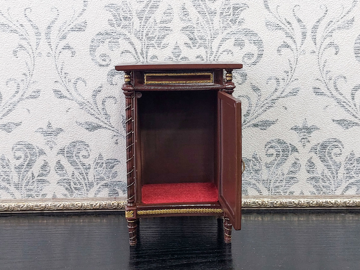 Bedside table for dolls, brown