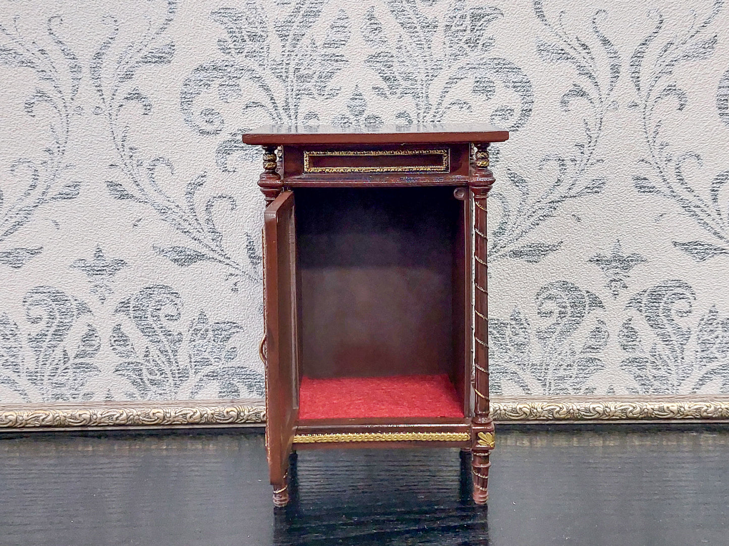 Bedside table for dolls, brown