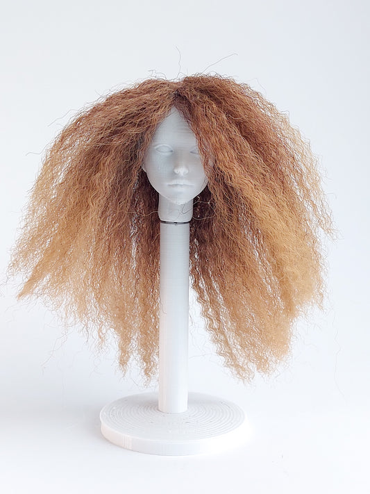 Wig, small curls, synthetic hair