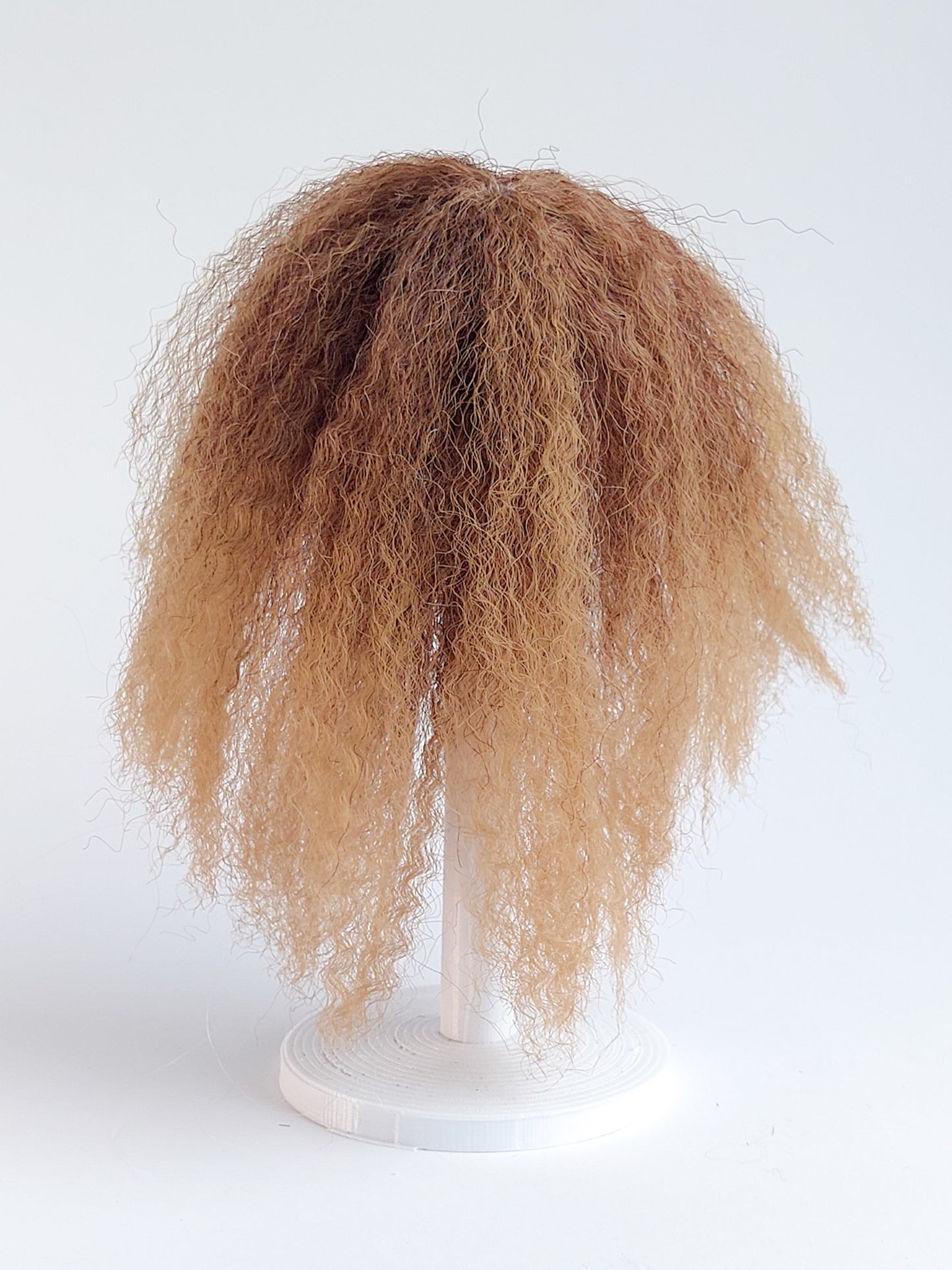 Wig, small curls, synthetic hair