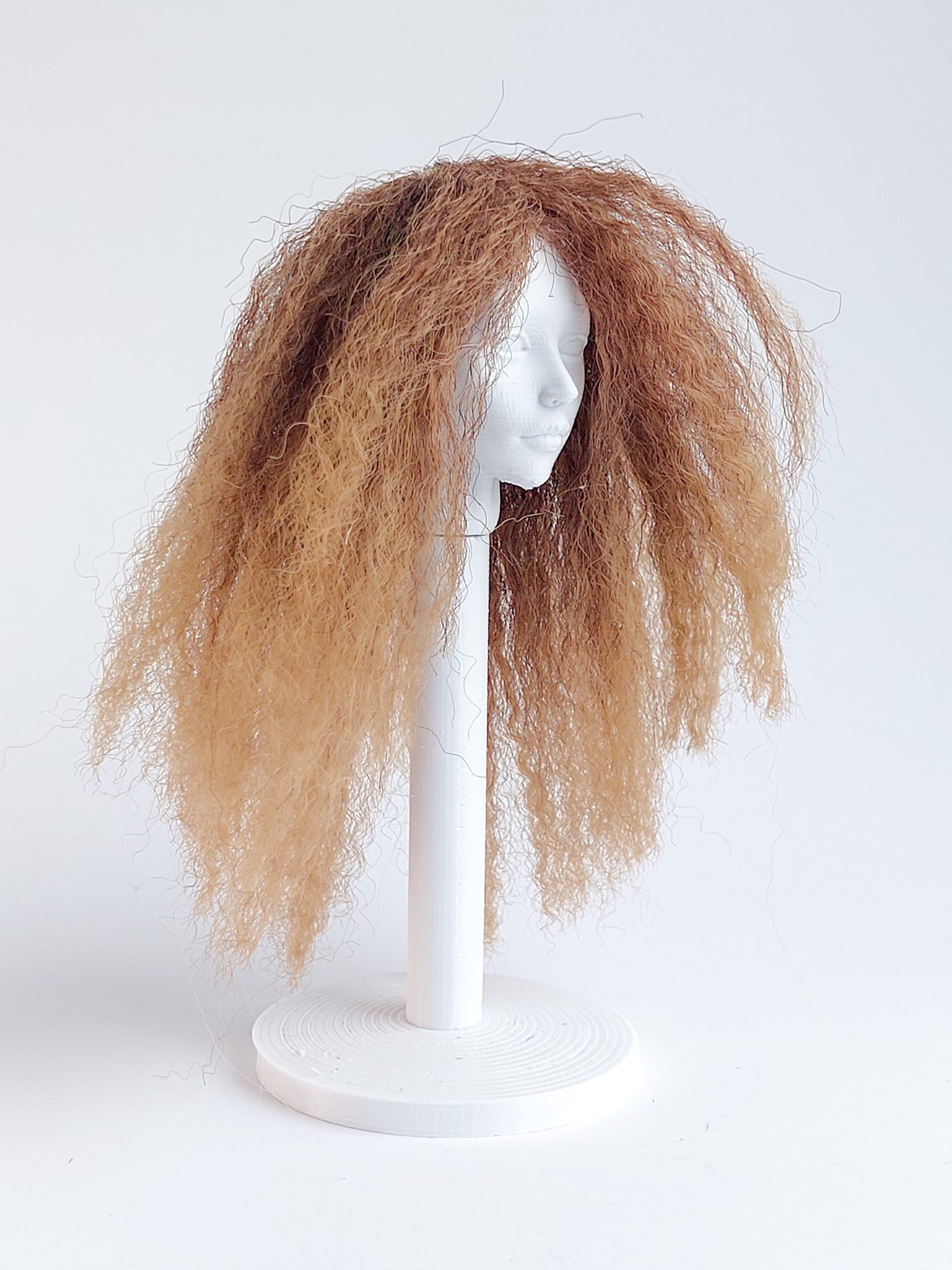 Wig, small curls, synthetic hair