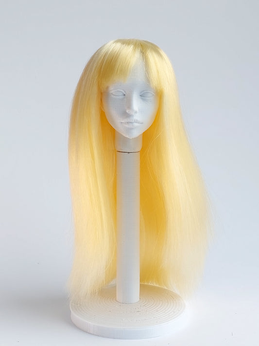 Wig long, yellow, synthetic silk