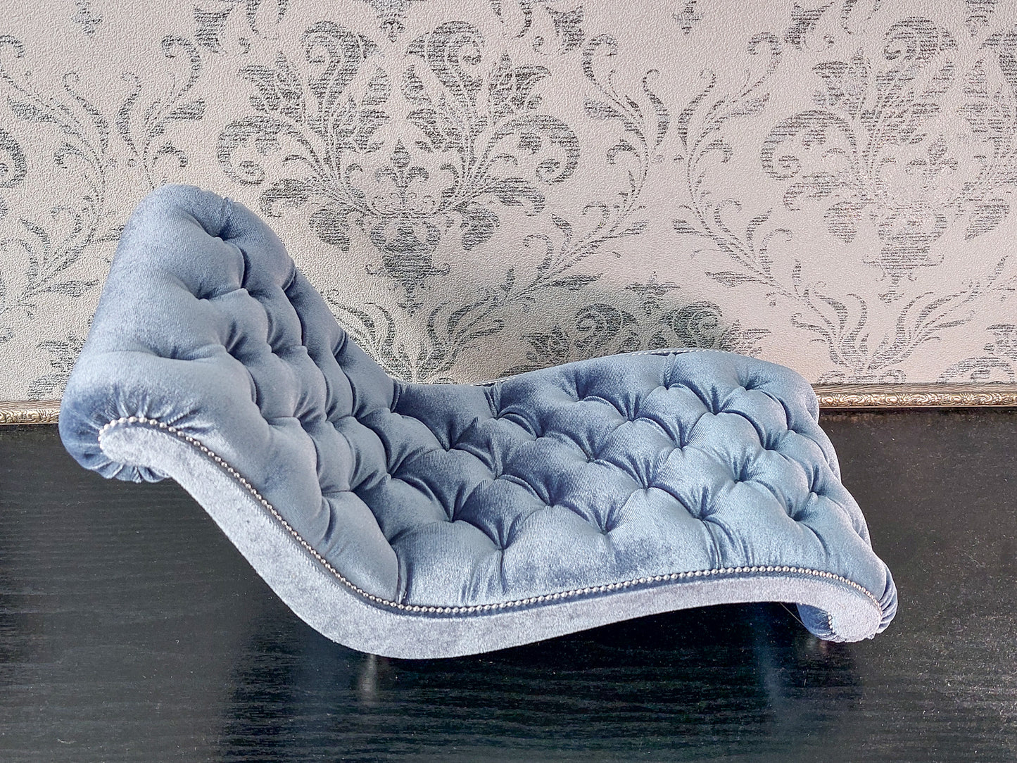 Chaise lounge Wave blue gray