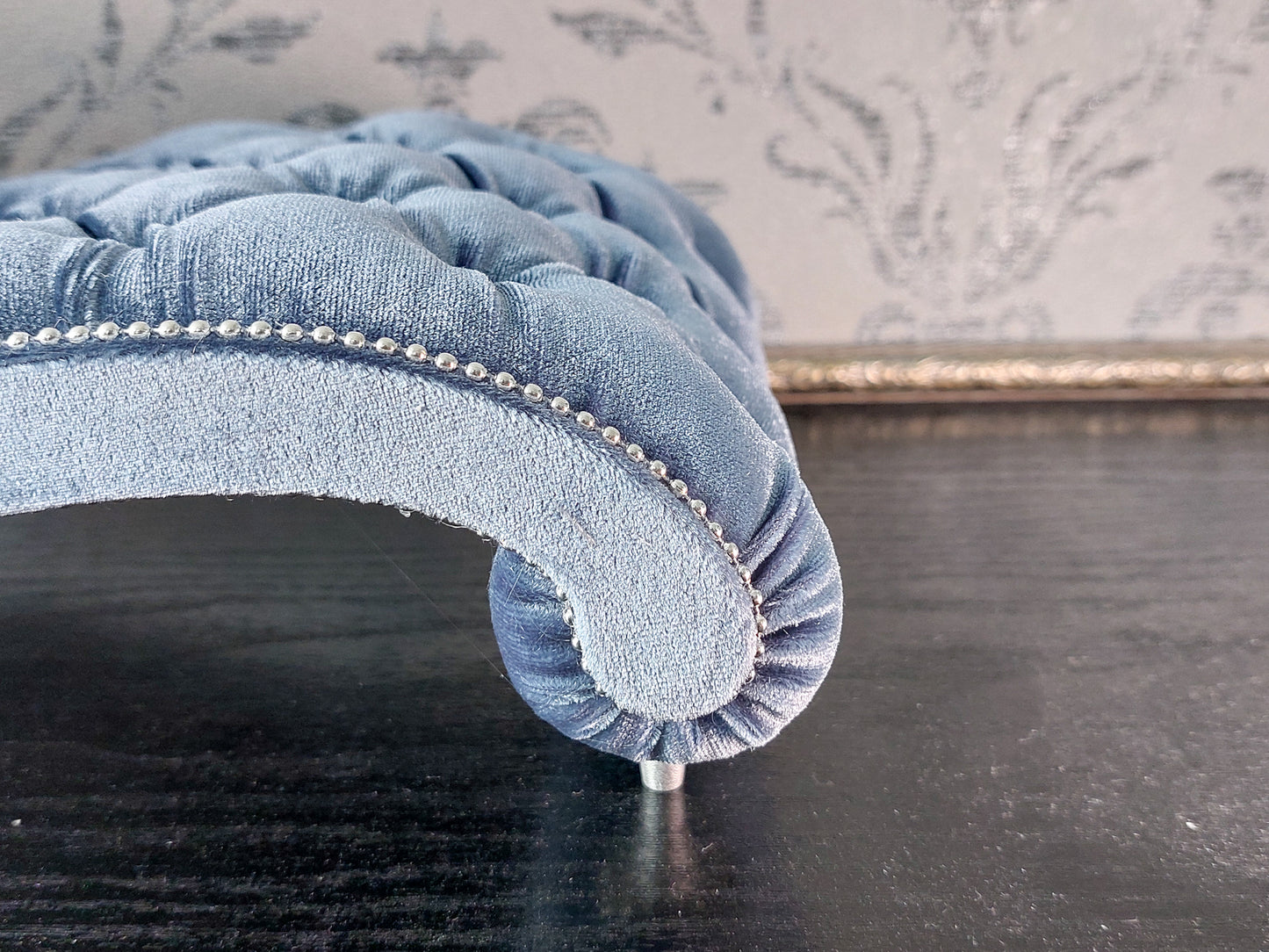 Chaise lounge Wave blue gray