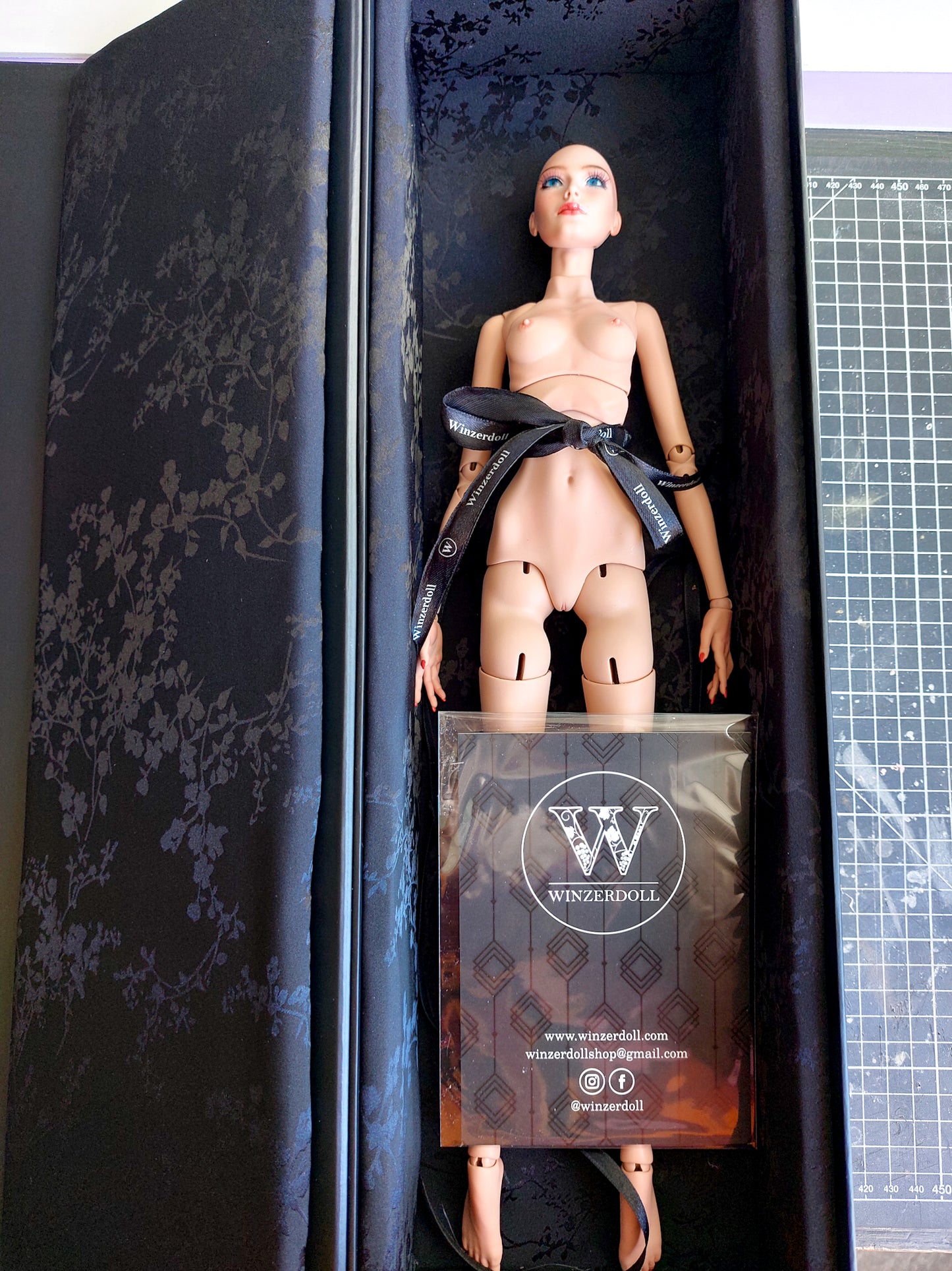 Ready Doll, OOAk, full set, MSD BJD doll, 16'' fashion, modern rococo outfit, by Winzerdoll (layaway)