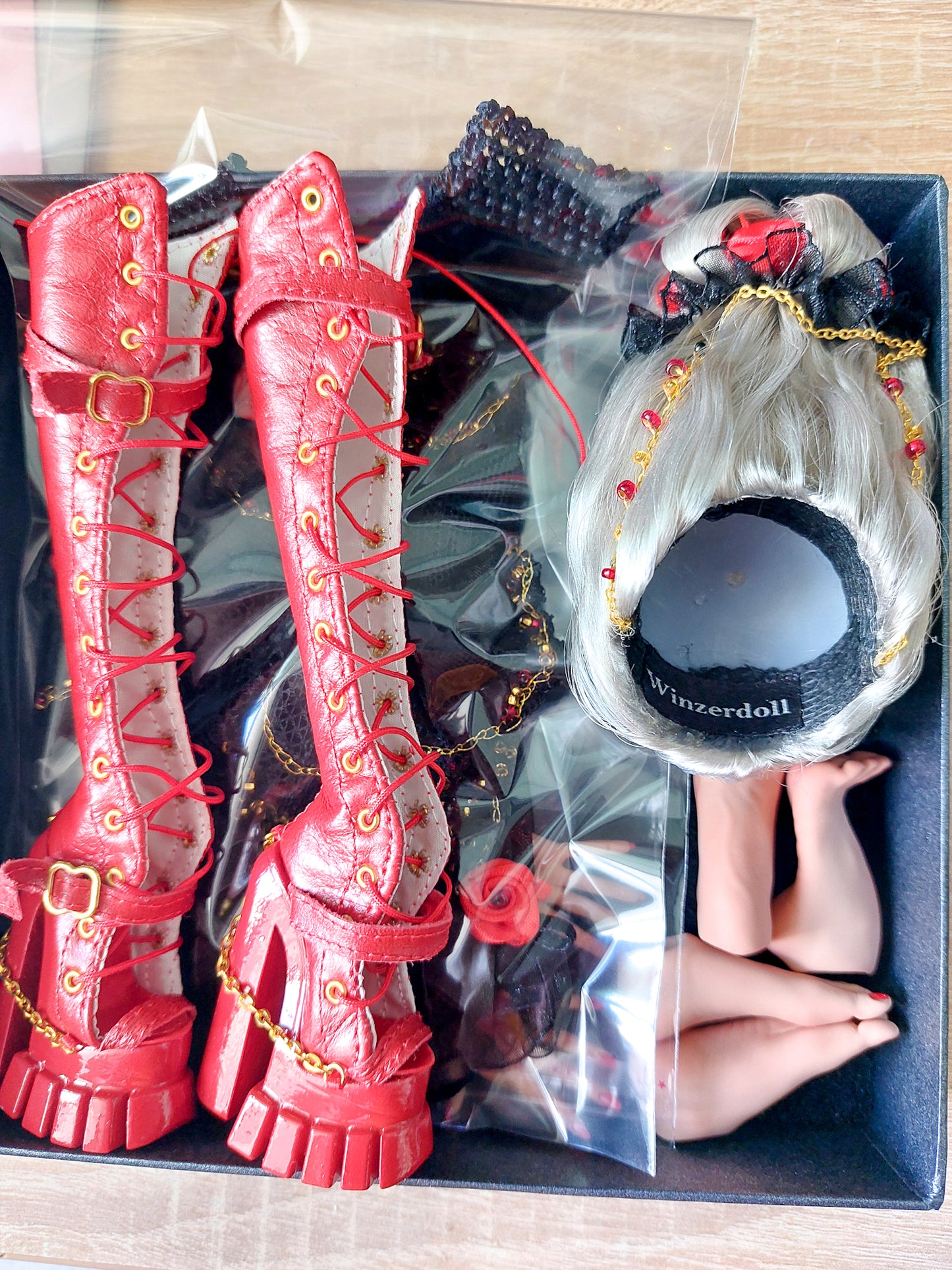 Ready Doll, OOAk, full set, MSD BJD doll, 16'' fashion, modern rococo outfit, by Winzerdoll (layaway)