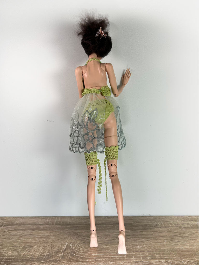 Knitted lingerie, light green