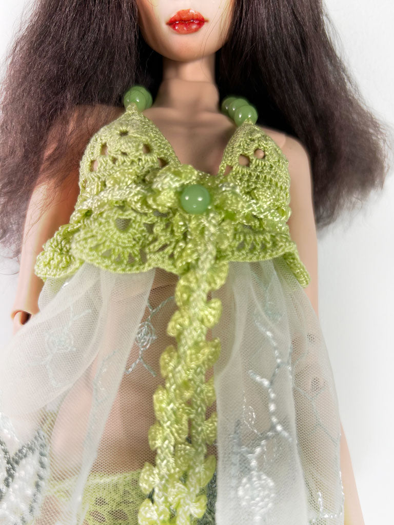Knitted lingerie, light green