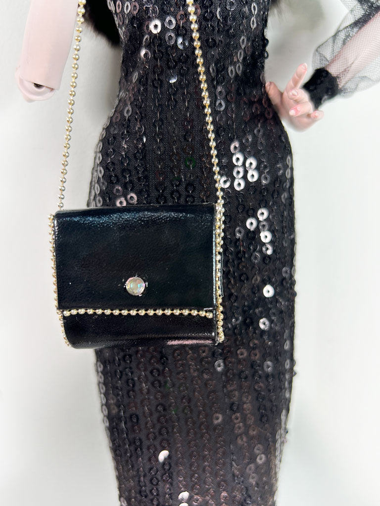 Sequined cocktail dress, black