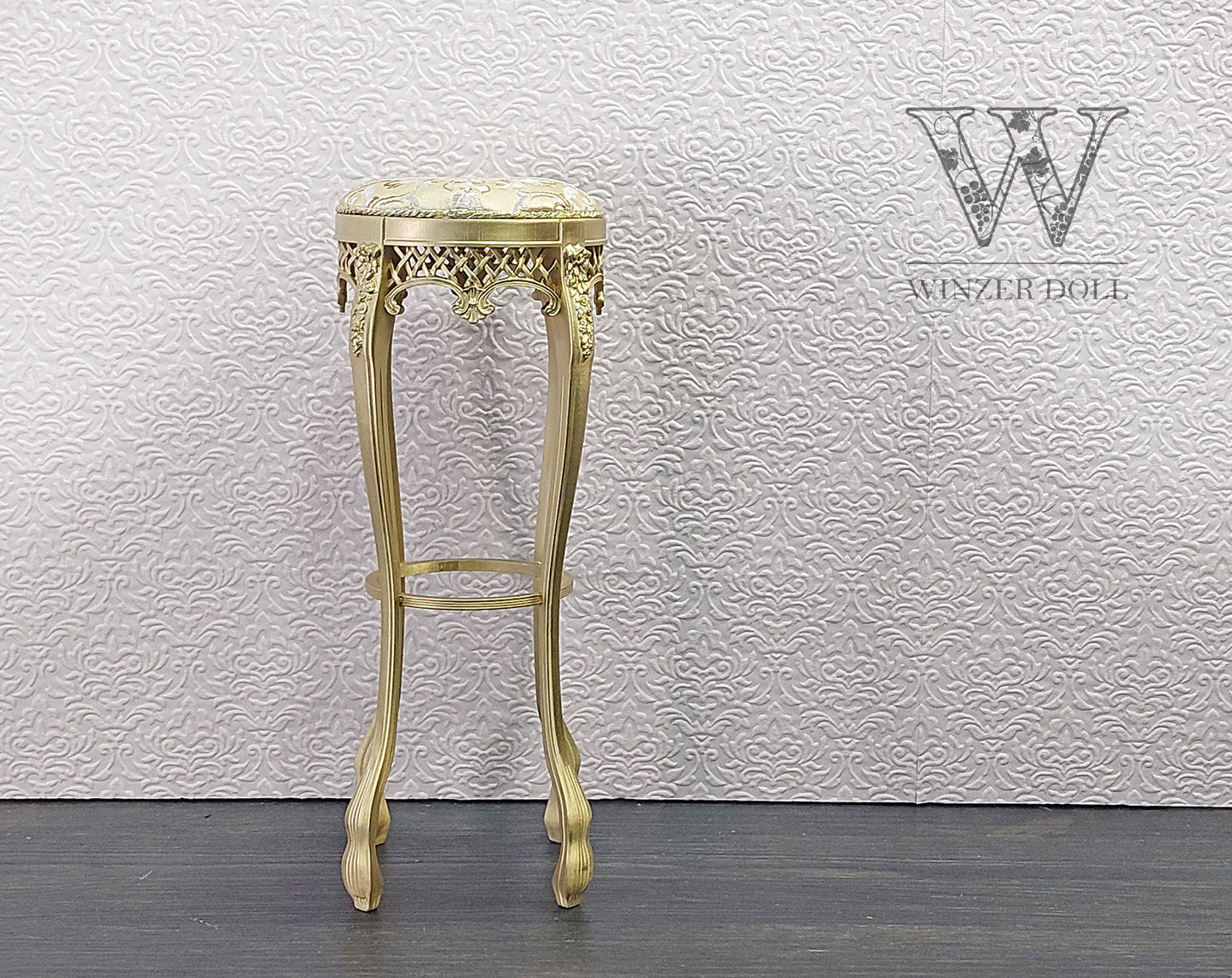 Classical bar stool, gold
