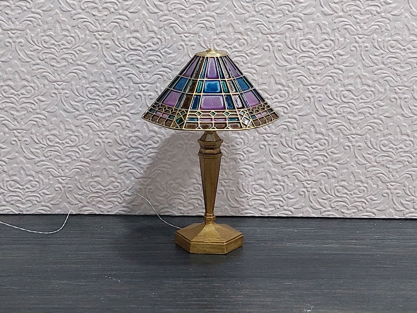 Tiffany Style stained glass lamp with LED, Northern Lights