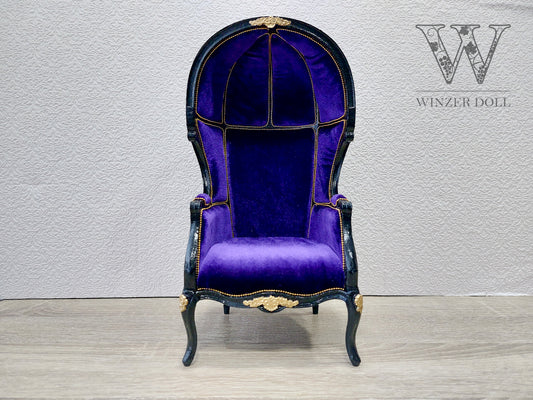 Versaille dome chair, black & purple