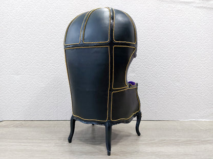 Versaille dome chair, black & purple