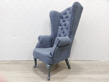 Chesterfield queen chair, gray