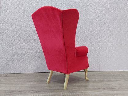 Chesterfield queen chair, red velvet