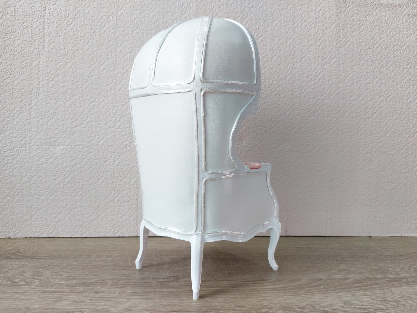 Versaille dome chair, white & pale pink