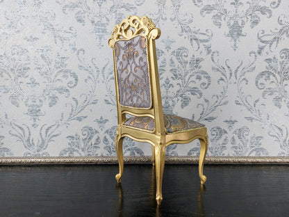 Baroque chair for dolls, gold