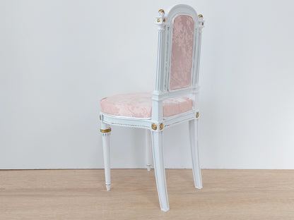Classical chair, Marie Antoinette style, white & pink