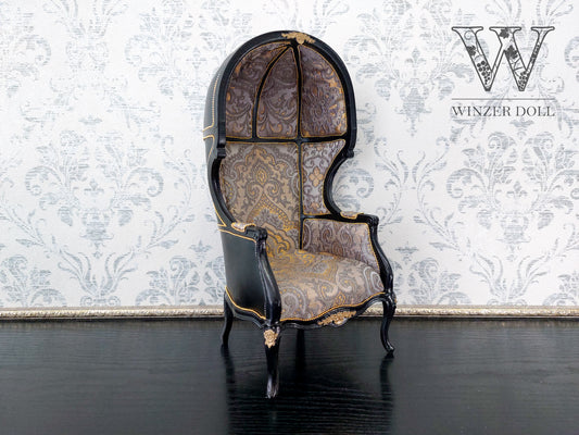Versaille dome chair, black & gold
