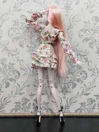 Summer costume, pink flowers