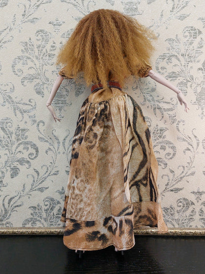 Doll dress, leopard print