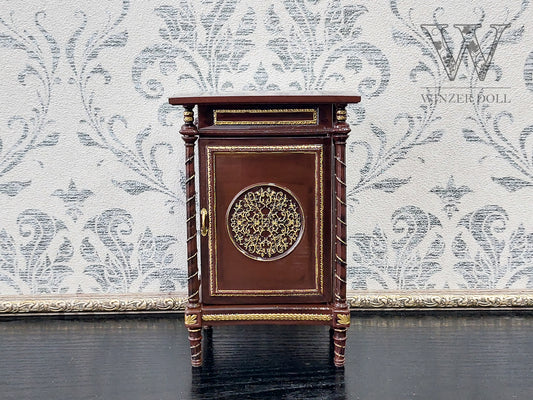 Bedside table for dolls, brown