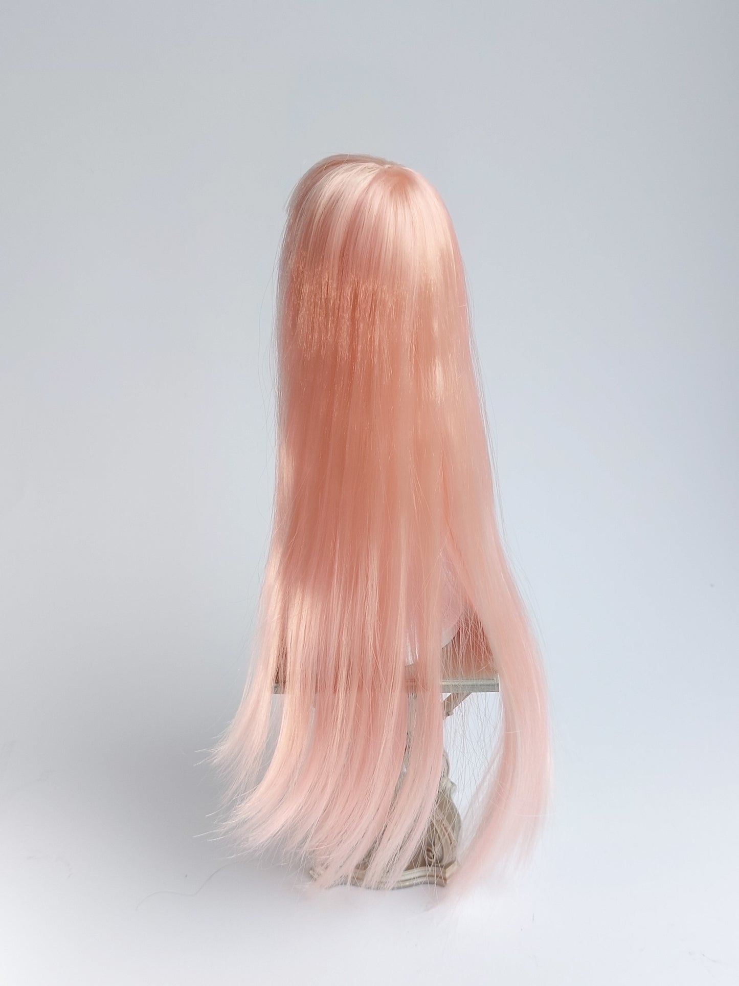 Wig long, pink, synthetic silk