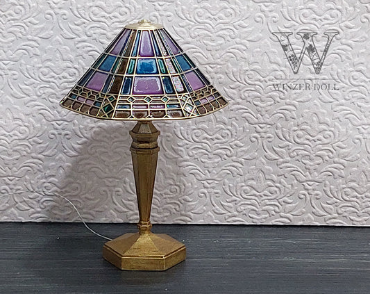 Tiffany Style stained glass lamp with LED, Northern Lights